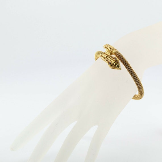 Snake Bracelet Super Hand Made 21K Yellow Gold Fi… - image 8