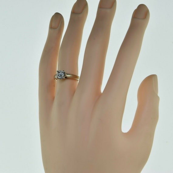 10K White Gold .80 ct Diamond Ring Size 5.75 Circ… - image 6