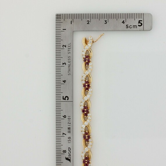 Superb Quality 18K Ruby and Diamond Bracelet 7 in… - image 6