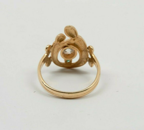 14K YG Mother and Child Ring Diamond Set with Sma… - image 9
