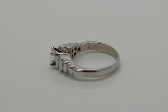 Platinum Shane & Co Princess Diamond Ring Size 7.… - image 10