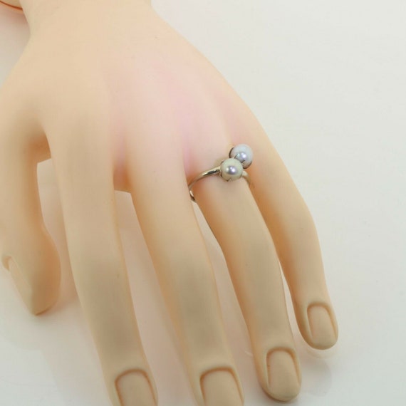 【J Products】 k10 double pearl ring white k10 double pearl ring / white - J_Products