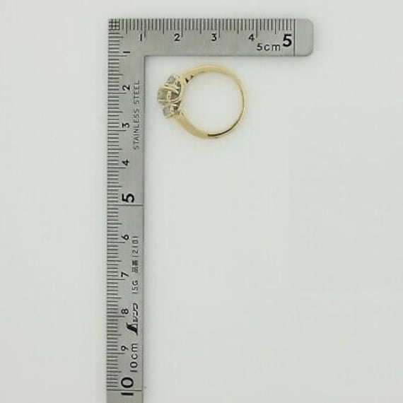14K Yellow Gold 3 Stone 1 ct tw Diamond Ring Size… - image 8