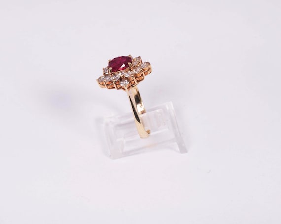 14K Yellow Gold Ruby and Diamond Ring app. 2.5ct.… - image 2