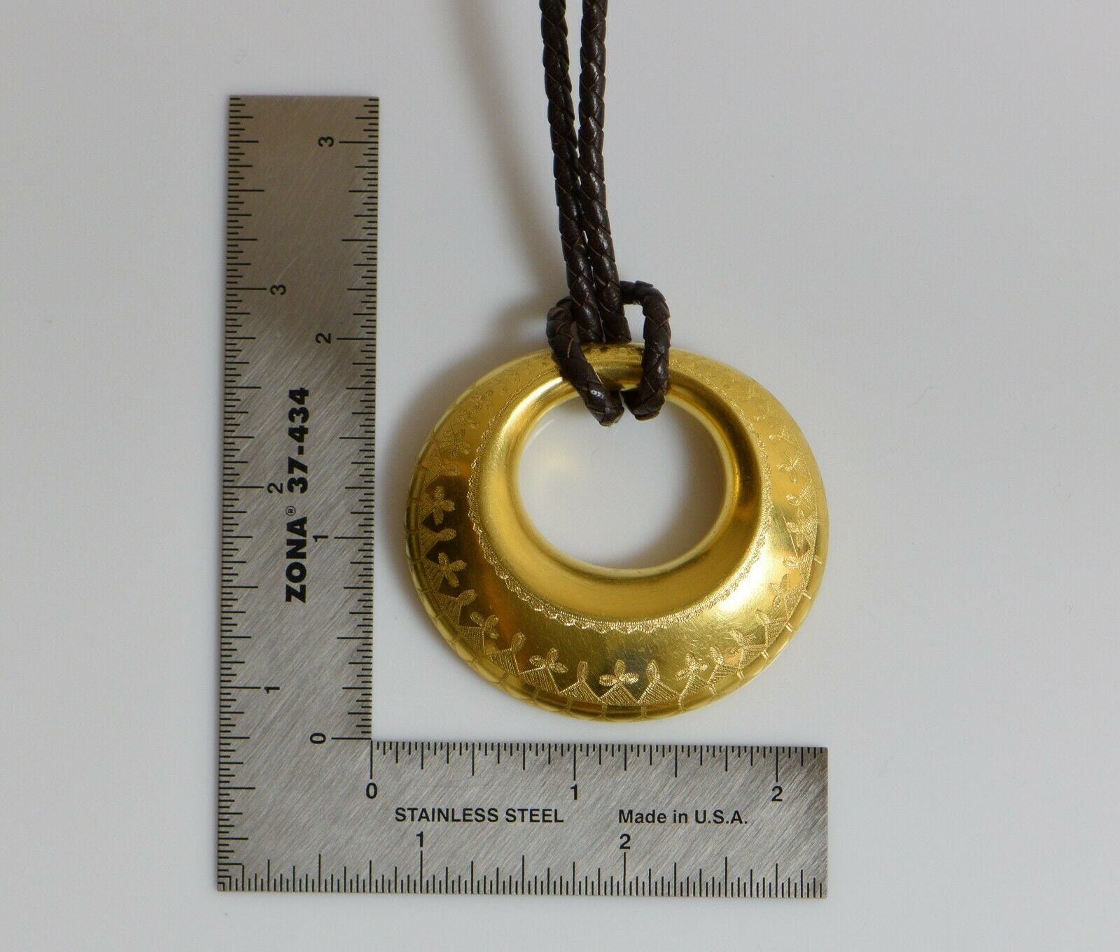 18K YG Vintage HERMES Pendant on Leather Cord With Box - Etsy 18K YG Vintage HERMES Pendant on Leather Cord With Box - Etsy