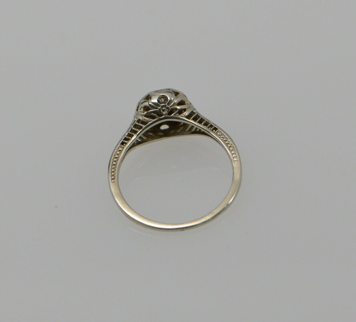 Vintage Platinum Filigree Diamond Ring Circa 1920 Size 5 | Etsy