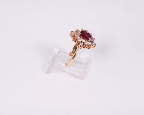 14K Yellow Gold Ruby and Diamond Ring app. 2.5ct.… - image 3