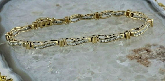 10K Yellow Gold 2ct Kay Jewelers Diamond Baguette… - image 3
