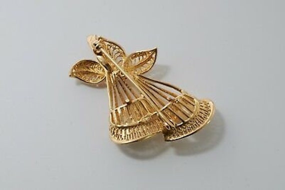 14K Yellow Gold Pin/Brooch with Ornate Filigree B… - image 3