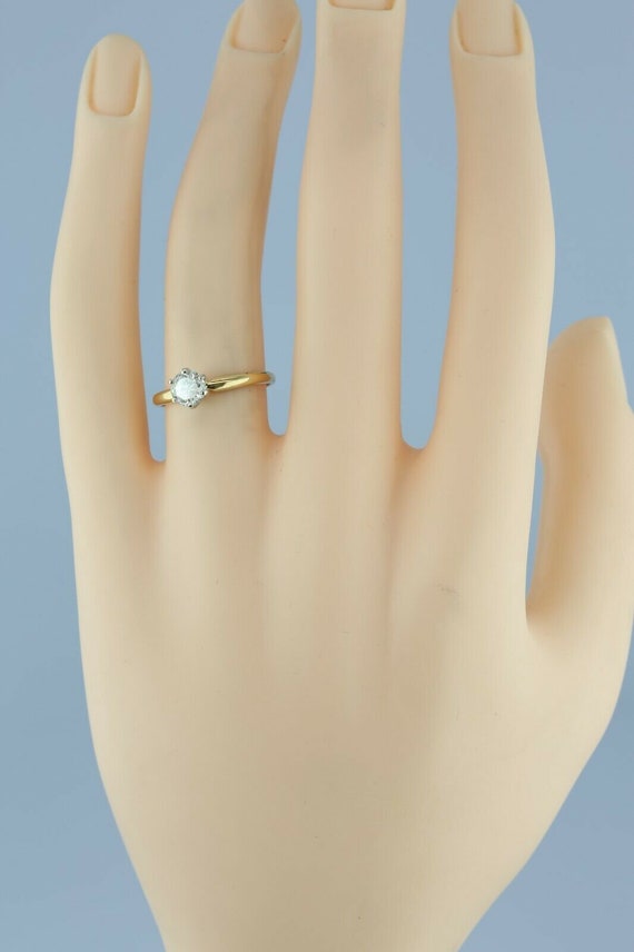 14K Yellow Gold 5/8 ct Diamond Solitaire Ring Siz… - image 4