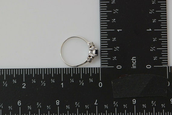 Sapphire and Diamond Ring 14K WG 1 ct Plus tw Siz… - image 10