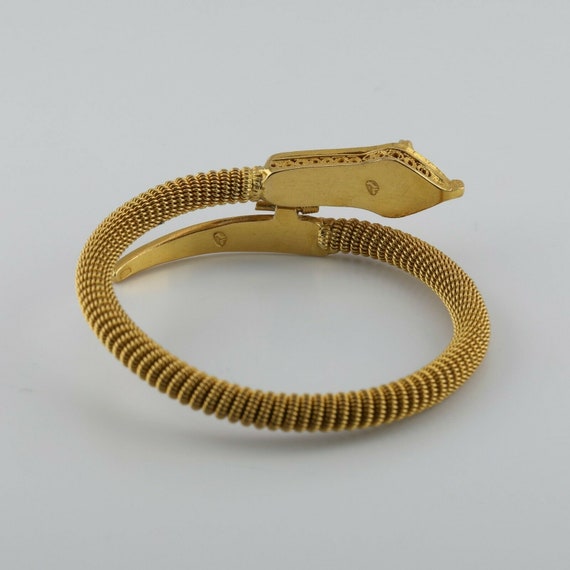 Snake Bracelet Super Hand Made 21K Yellow Gold Fi… - image 5