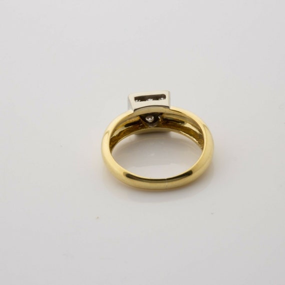 Vintage 18K Yellow Gold Diamond Ring Size 2.5 Cir… - image 4