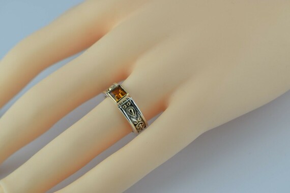 Sterling and 18K Yellow Gold Citrine Ring by John… - image 2