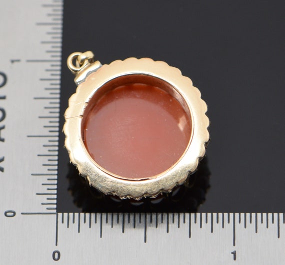 Vintage 14K Yellow Gold Carnelian Cameo, Circa 19… - image 7