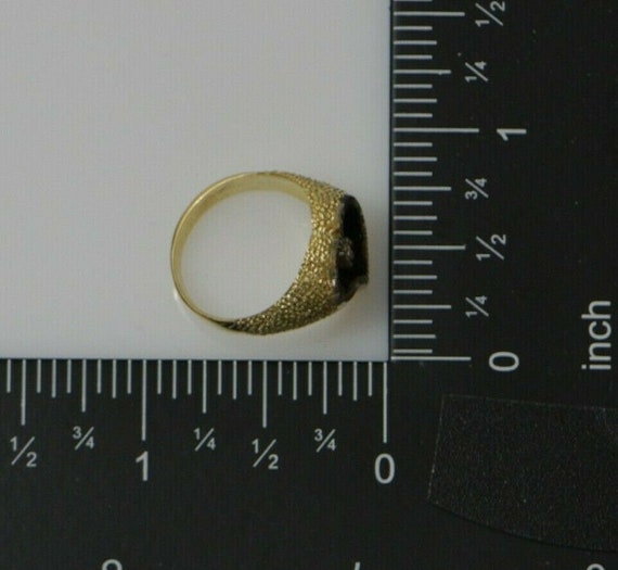 14K YG Enamel and Diamond Heart Ring Size 5 Circa… - image 8
