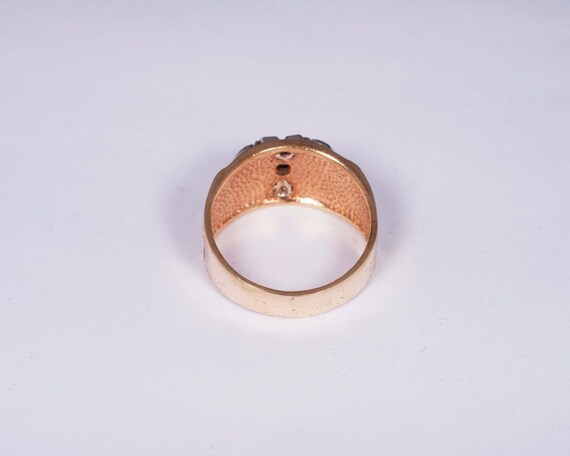 10K Yellow Gold 32d Degree Masonic Ring with Diam… - image 4