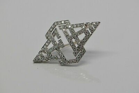 Platinum Art Deco Diamond Monogram "FDB" or "FBD"… - image 6