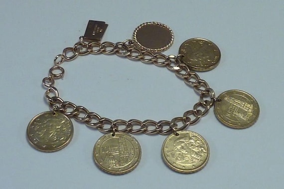 40 Gram 14K Yellow Gold 7 inch Bracelet w/ Euro C… - image 1