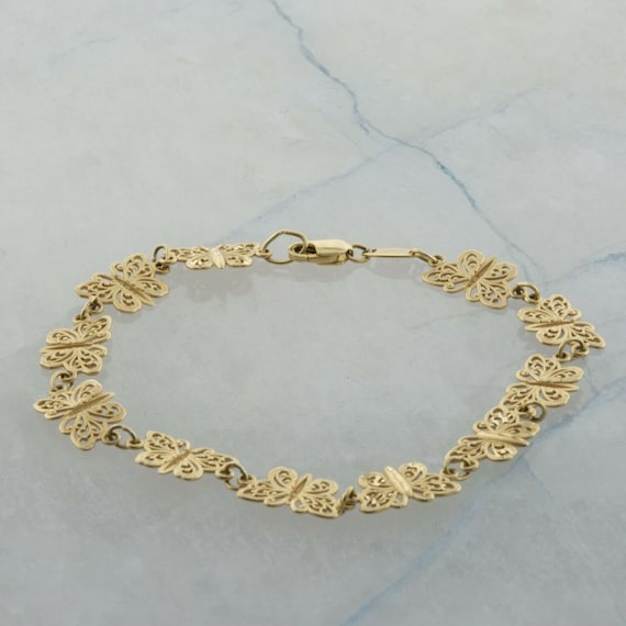 14K Yellow Gold Michael Anthony Filigree Bracelet… - image 1