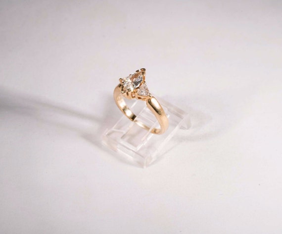 14K Yellow Gold Diamond Engagement Ring app. 0.8c… - image 5