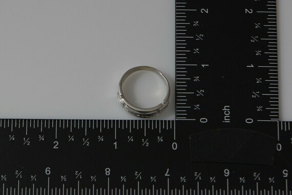 10K White Gold Gold Black Diamond Ring Size 9 Cir… - image 7