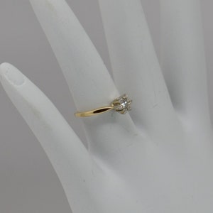 18K Yellow Gold Diamond Sunburst Ring Circa 1960, size 4.25 image 2