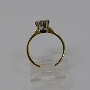 18K Yellow Gold Diamond Sunburst Ring Circa 1960, size 4.25 image 7