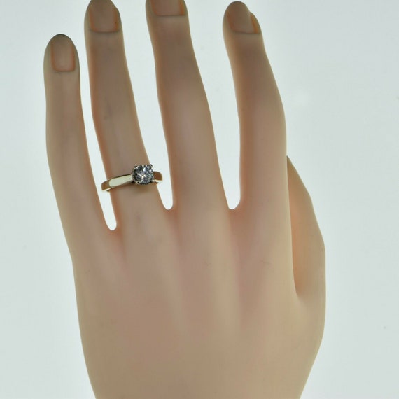10K White Gold .80 ct Diamond Ring Size 5.75 Circ… - image 4