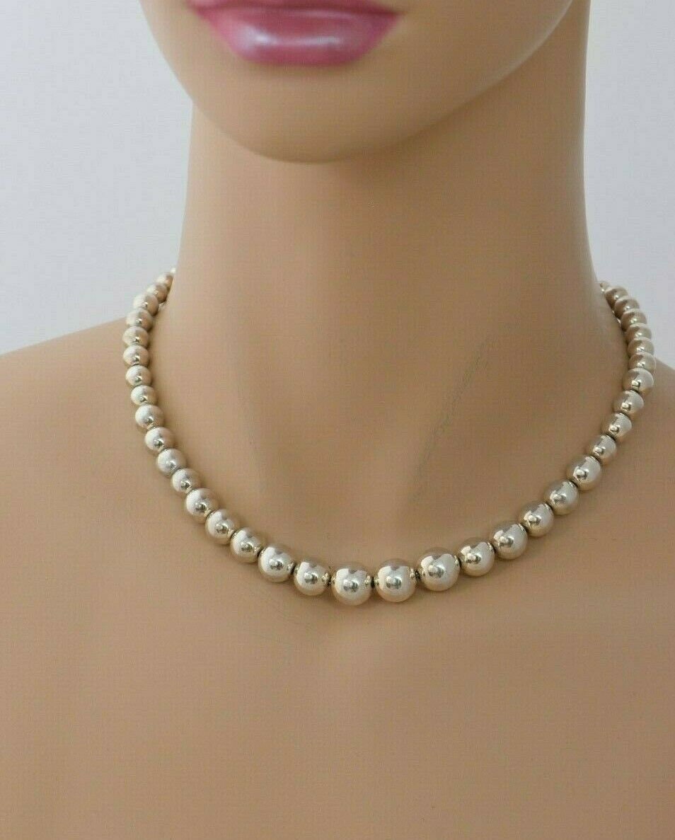 Tiffany Sterling Silver Graduated Bead 