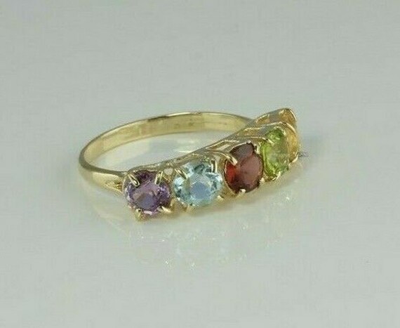 Birthstone Semi Hoop Earrings Sterling Multi Stone Earrings Tourmaline Amethyst Blue Spinel Peridot Vintage Jewelry Vintagesouthwest