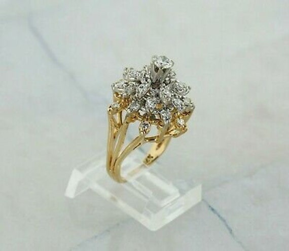 Gold diamond cocktail ring deals