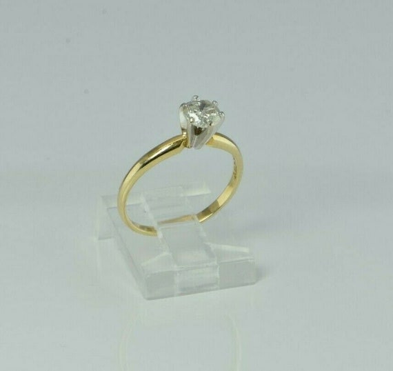 14K Yellow Gold 5/8 ct Diamond Solitaire Ring Siz… - image 7