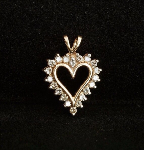10k Yellow Gold .50ct. Heart Shaped Diamond Pendan