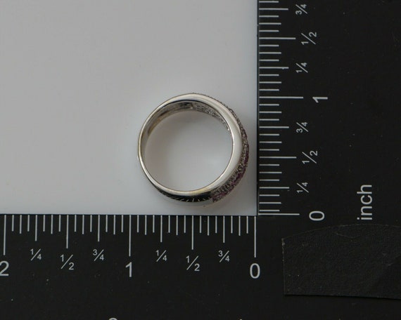 Diamond and Pink Sapphire Ring 2 ct tw 14K WG Siz… - image 7