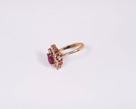 14K Yellow Gold Ruby and Diamond Ring app. 2.5ct.… - image 5
