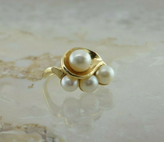 8 carat gold single pearl ring – The Gold Report Amsterdam