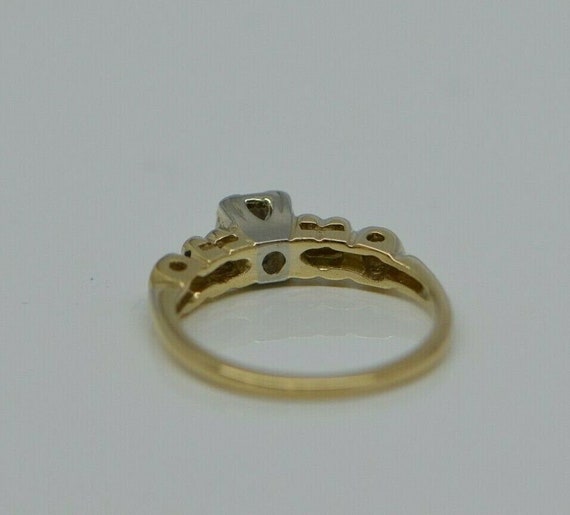 14K Yellow Gold Diamond Engagement Ring .20ct Cen… - image 5