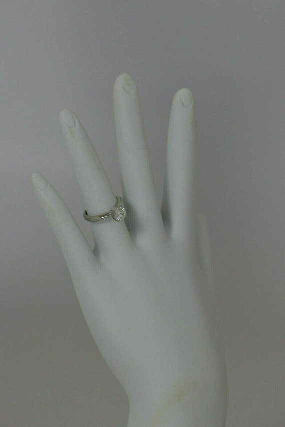 Platinum Simple Solitaire Diamond Ring Original 1… - image 6