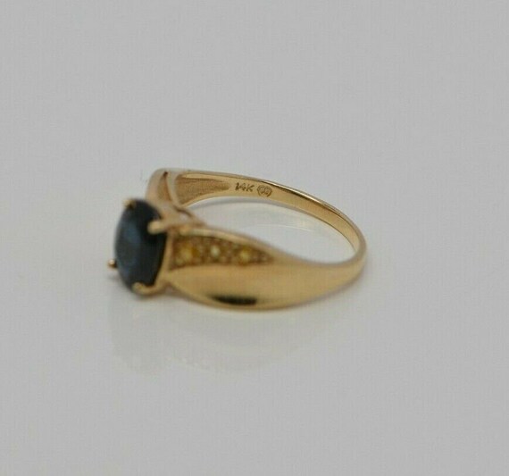 14K Yellow Gold Sapphire Ring, Yellow Sapphire si… - image 7