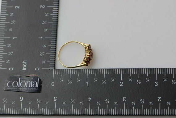 10K Yellow Gold Princess-Cut Diamond Three Stone Band Ring (1 Cttw, J-K Color, I1-I2 Clarity) - Size 6 main image 1