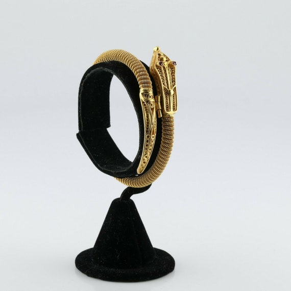 Snake Bracelet Super Hand Made 21K Yellow Gold Fi… - image 2