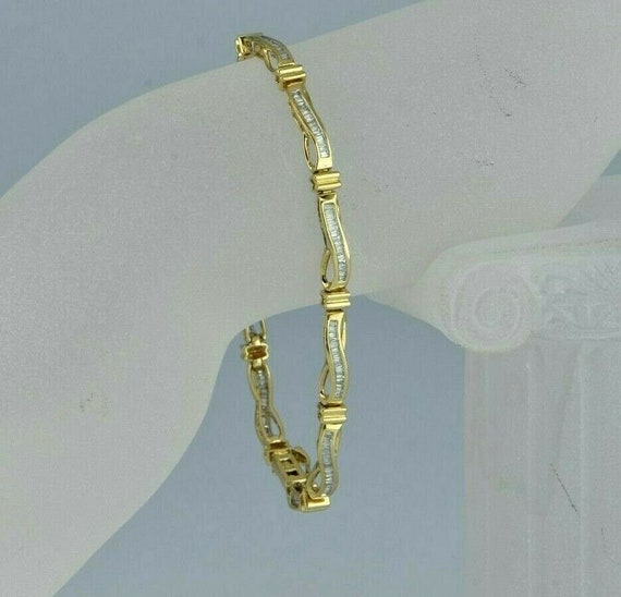 10K Yellow Gold 2ct Kay Jewelers Diamond Baguette… - image 2
