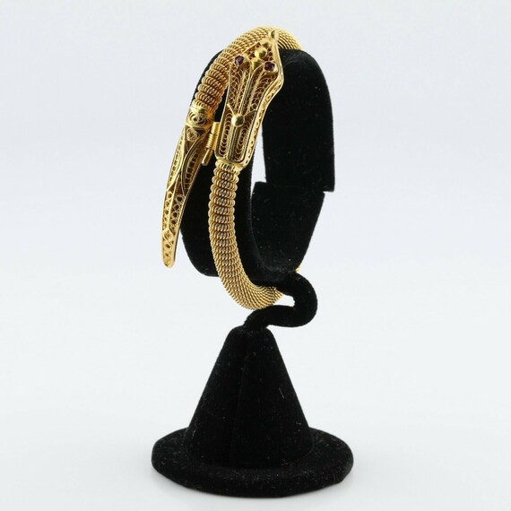 Snake Bracelet Super Hand Made 21K Yellow Gold Fi… - image 7
