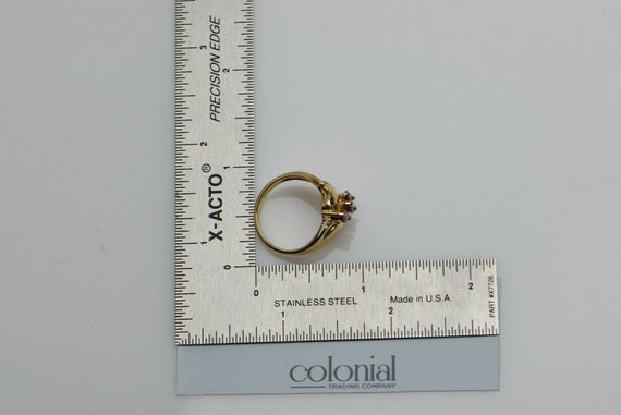 10K Yellow Gold Ruby Ring 1 ct tw. Circa 1980 Siz… - image 7