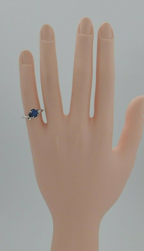 Vintage 14K WG Linde Blue Star Sapphire Ring Size… - image 5