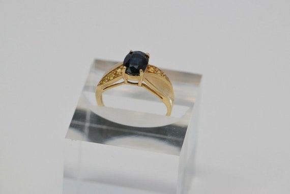 14K Yellow Gold Sapphire Ring, Yellow Sapphire si… - image 5