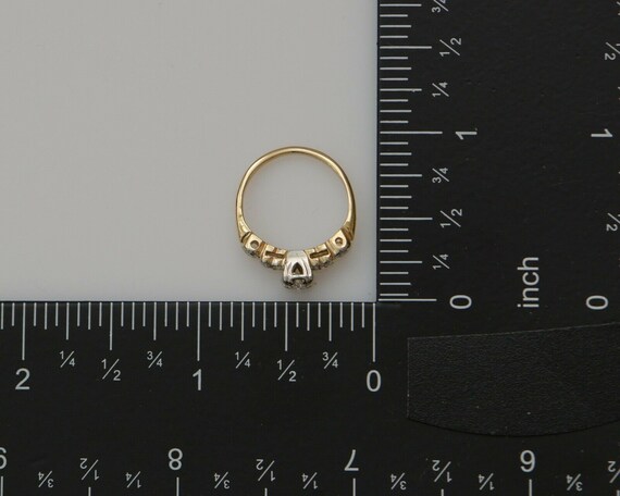 14K Yellow Gold Diamond Engagement Ring .20ct Cen… - image 6