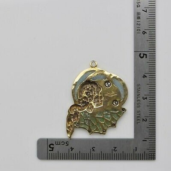 Wonderful Yellow Gold Plique Enamel Art Nouveau P… - image 8