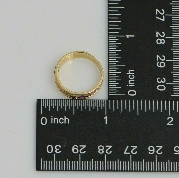14K YG Multi Stone Ring, Ruby, Sapphire, Emerald … - image 9